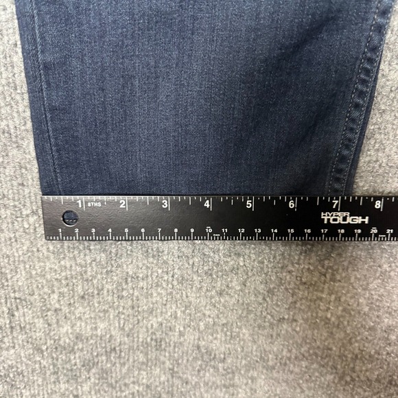 Paige Jeans Womens 36 Blue Federal Straight Dark Wash High Rise Stretch Preppy - Picture 8 of 14